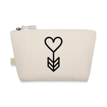 Heart Arrow - Organic Pouch - nature - Front
