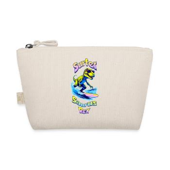 T-Rex on holiday 🏄 - Organic Pouch - nature - Front