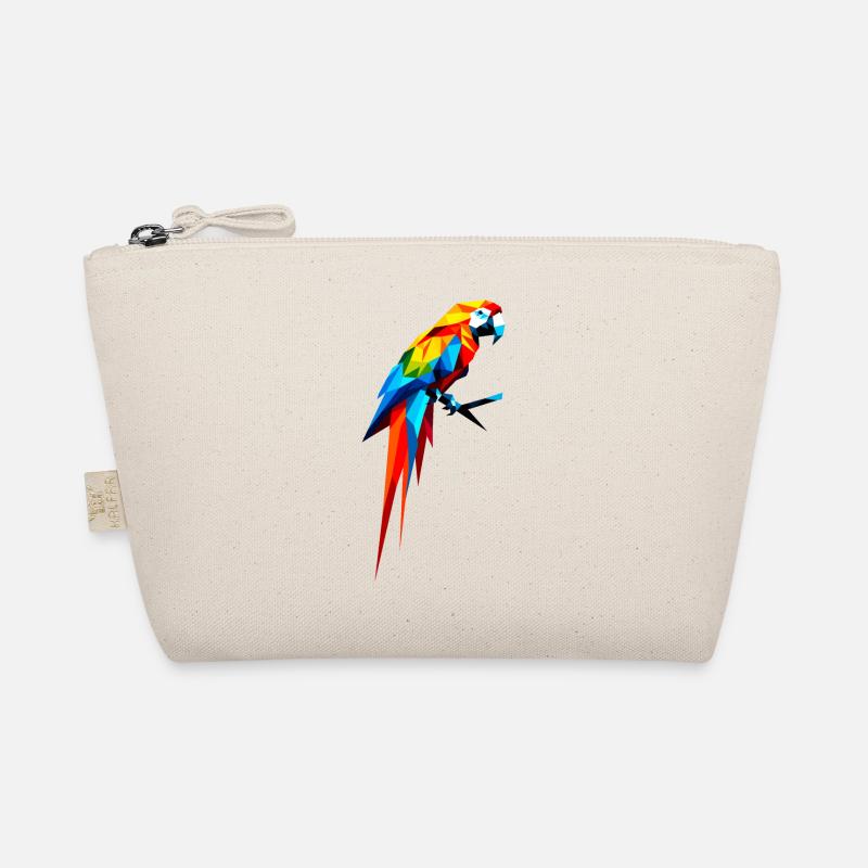 Geometric macaw - Organic Pouch - nature