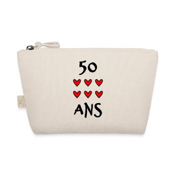 50. 50 ANS. 50e ANNIVERSAIRE. ANNIVERSAIRE 50 ANS. - Trousse biologique - nature - Devant
