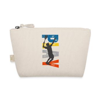 Tennis Silhouette in Color Burst - Organic Pouch - nature - Front