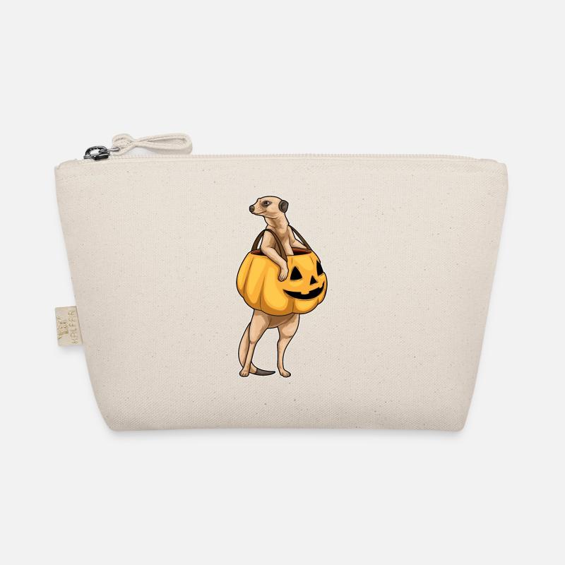 Meerkat Halloween Jack O Lantern Organic Pouch