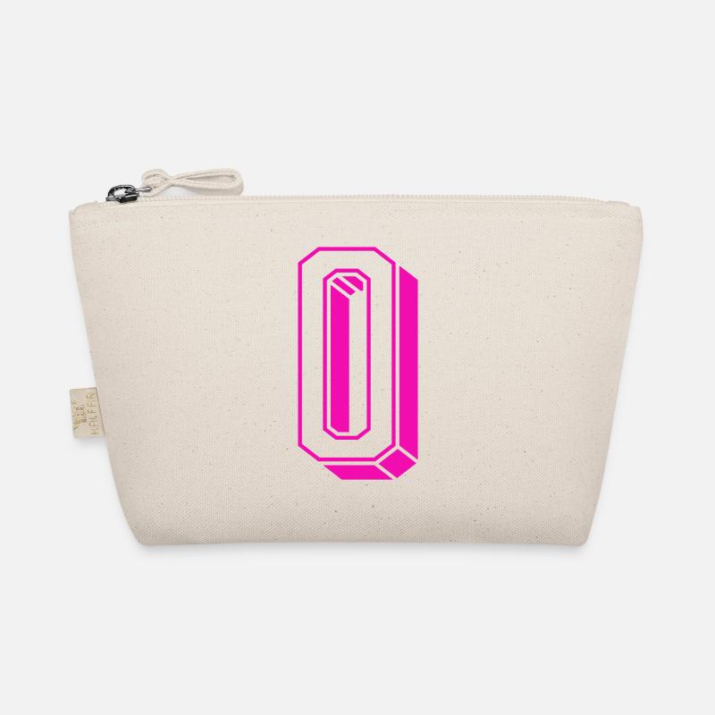 Zahl Null - Nummer 0 pink Mädchen Trikotnummer Bio-Täschchen