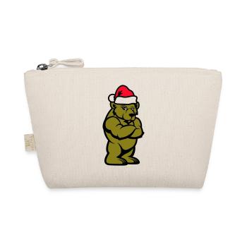 Bear Comic Christmas - Organic Pouch - nature - Front