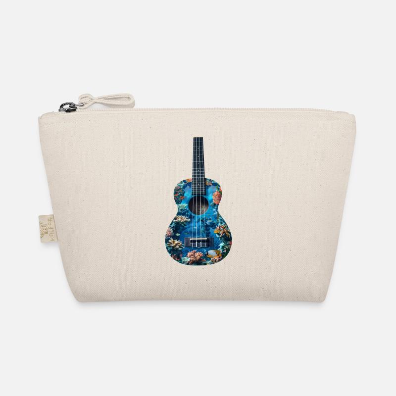 Fisch Ukulele - Bio-Täschchen - Natur