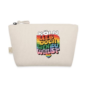 Köln: Lieb Doch Wen Du Willst - LGBTQ - Bio-Täschchen - Natur - Vorne