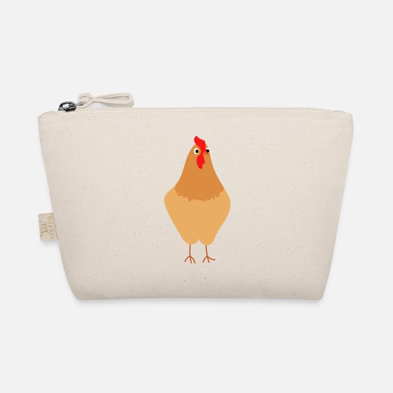 Cute Scary Chicken - Gift Idea Organic Pouch