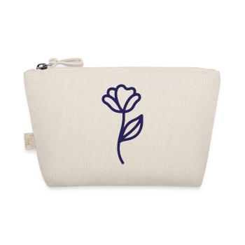 Minimalist floral motif in an elegant one-line - Organic Pouch - nature - Front