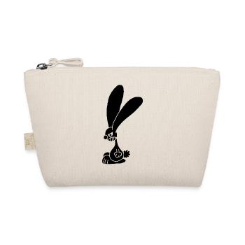 Grumpy Black Rabbit - Organic Pouch - nature - Front
