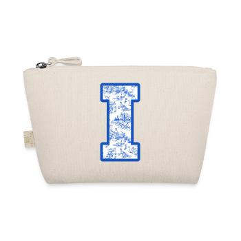 Letter i blue chinoiserie - Organic Pouch - nature - Front