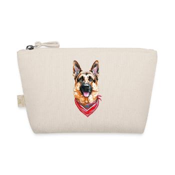 Deutscher Schäferhund mit Bandana - Bio-Täschchen - Natur - Vorne