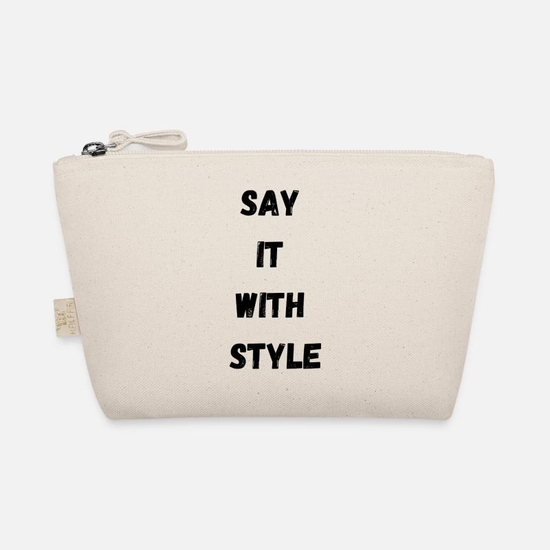 Abstract Geometric Wave Pattern Organic Pouch