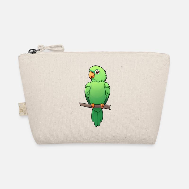 Adorable Green Parrot Organic Pouch