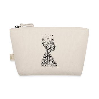 Nature Silhouette – Man & Forest Art Motif - Organic Pouch - nature - Front
