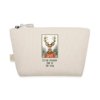 Drôle de renne en pull de Noël - Trousse biologique - nature - Devant