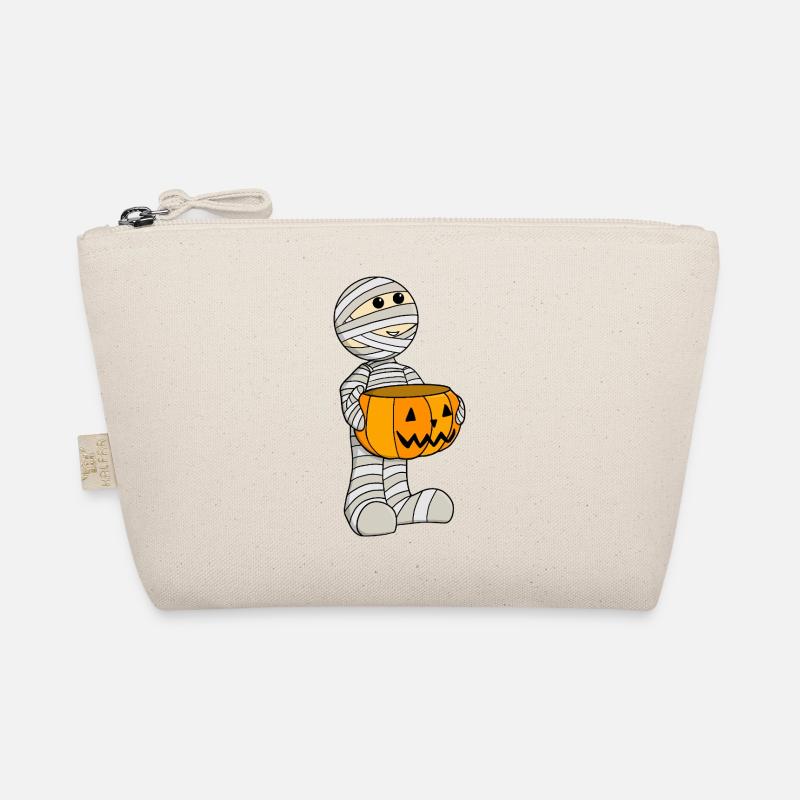 Cute Mummy with Jack-o-Lantern Organic Pouch