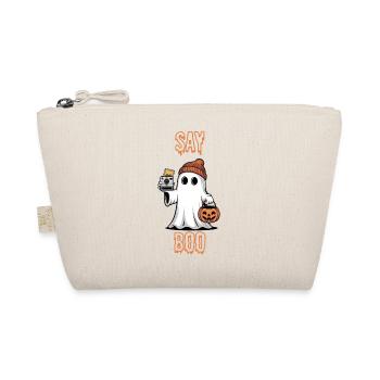 Cuddly Halloween Ghost Camera - Organic Pouch - nature - Front