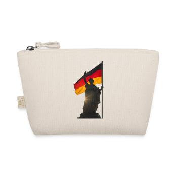 Freiheit trifft Flagge Deutschland, Germania - Bio-Täschchen - Natur - Vorne