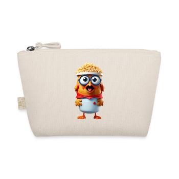 Popcorn Huhn mit Brille - Bio-Täschchen - Natur - Vorne