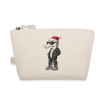 Seepferd Weihnachten Winter - Bio-Täschchen - Natur - Vorne