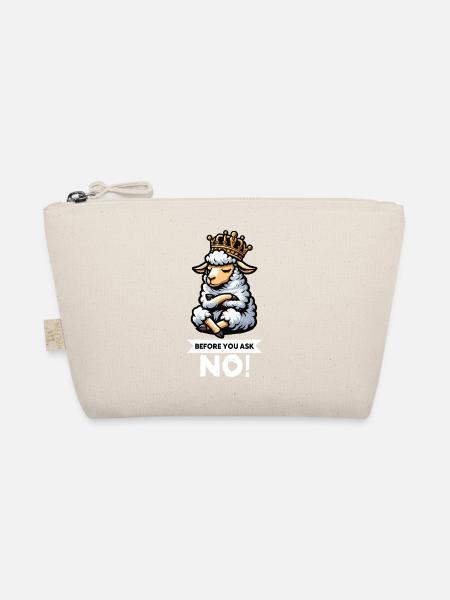 Before You Ask Sheep Sheep Shepherd Sheep Holder - Organic Pouch - nature - Front