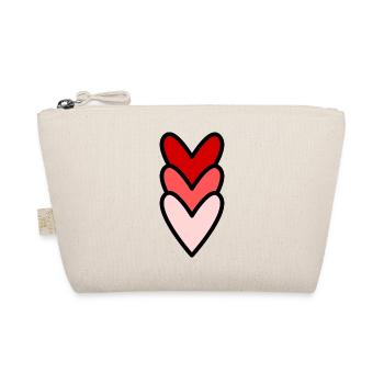 HERZ. HERZ. VALENTINSTAG. LIEBE. LIEBE. PAAR. - Bio-Täschchen - Natur - Vorne