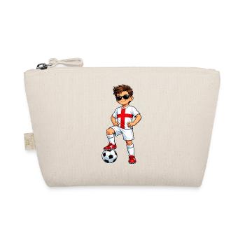 Soccer Boy England Fan English Flag - Organic Pouch - nature - Front