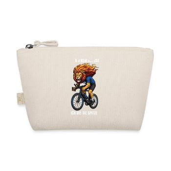 Cyclist Lion Road Bike Mountain Bike Sport Bicycle - Organic Pouch - nature - Front