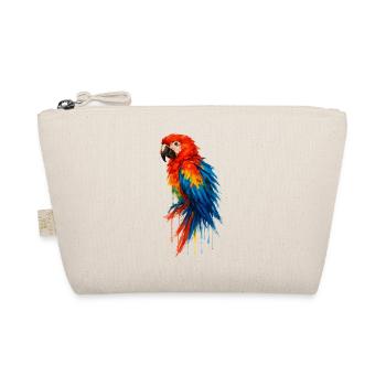 Papagei-Ara, Aquarell, farbenfroher Vogel - Bio-Täschchen - Natur - Vorne