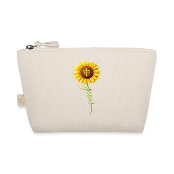 Inspirierende Christliche Sonnenblumen Jesus - Bio-Täschchen - Natur - Vorne