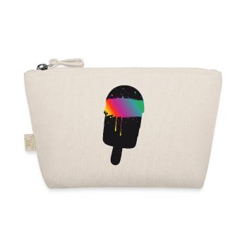 Regenbogen Eis Silhouette Street Art Style  - Organic Pouch - nature - Front