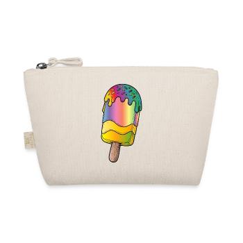 Regenbogen Eis am Stiel Cartoon Illustration  - Bio-Täschchen - Natur - Vorne