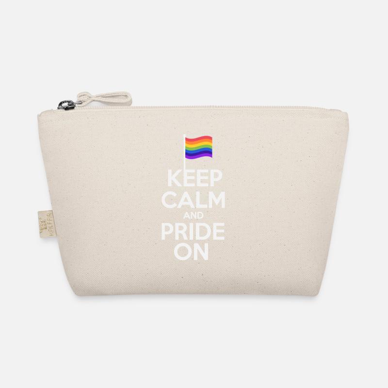 Keep Calm Pride On Rainbow Flag Design Bio-Täschchen