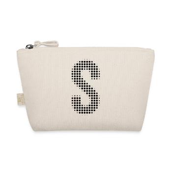 Buchstabe S – Punktmuster Initial Design - Bio-Täschchen - Natur - Vorne