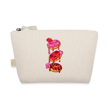 Donuts Kawaii Glacés et Coeurs - Trousse biologique - nature - Devant