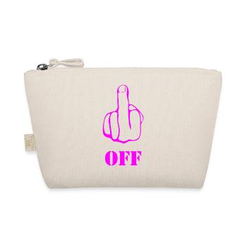 Pink Middlefinger Off. Fuck Off - Bio-Täschchen - Natur - Vorne