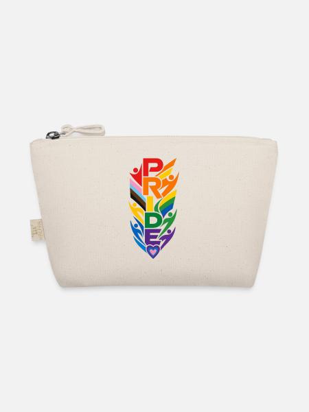 Pride Regenbogen T-Shirt CSD Parade Vielfalt - Bio-Täschchen - Natur