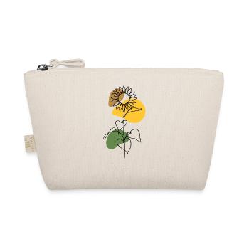 Sunflower Line Art Design - Organic Pouch - nature - Front