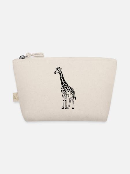 Giraffe schwarz Geschenk - Bio-Täschchen - Natur