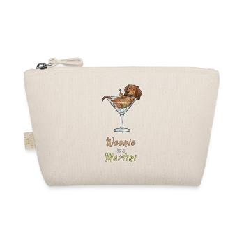 Dackel im Martini-Glas - Bio-Täschchen - Natur - Vorne