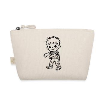 Niedliche Zombie-Umrisse Halloween lustiges, gruselige Geschenke - Bio-Täschchen - Natur - Vorne