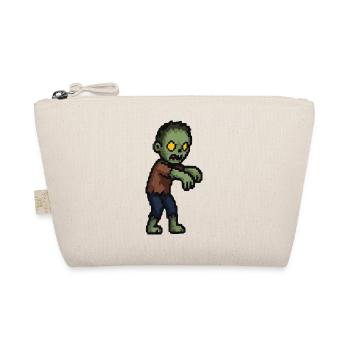 Pixelzombie mit Gelben Augen - Bio-Täschchen - Natur - Vorne