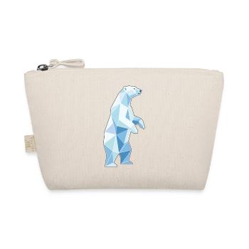 Stehender Poly Stil Eisbär - Bio-Täschchen - Natur - Vorne