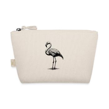 Knuffiger Flamingo - Bio-Täschchen - Natur - Vorne