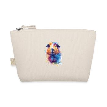 Buntes Hipster-Meerschweinchen - Bio-Täschchen - Natur - Vorne