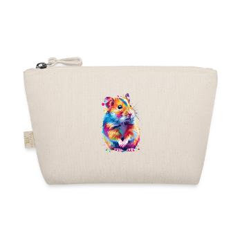 Niedlicher Hamster Regenbogenfarben - Bio-Täschchen - Natur - Vorne