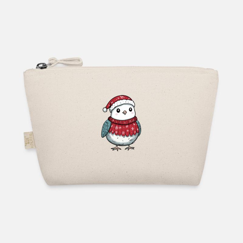 Taube Vogel Weihnachten Comic Bio-Täschchen