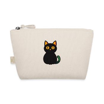Katze Halloween Witzig Kater - Bio-Täschchen - Natur - Vorne