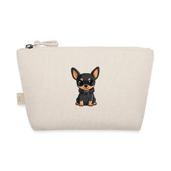 Pinscher Dog Funny - Organic Pouch - nature - Front