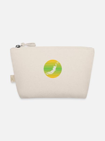 Torwart Vintage Fußball Torhüter Retro Tormann - Bio-Täschchen - Natur - Vorne